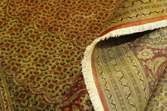 Image 1 of Tapis persan noué à la main Tabriz Mahi Fin avec soie 345 X 241 cm Top condition