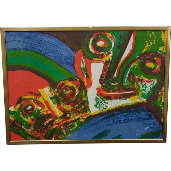 Image 1 of Lithographie abstraite vintage de Bengt Lindström, Suède 1970