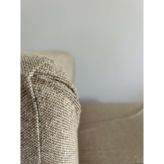 Image 1 of Ensemble salon modulaire vintage en laine beige et marron, Allemagne 1970