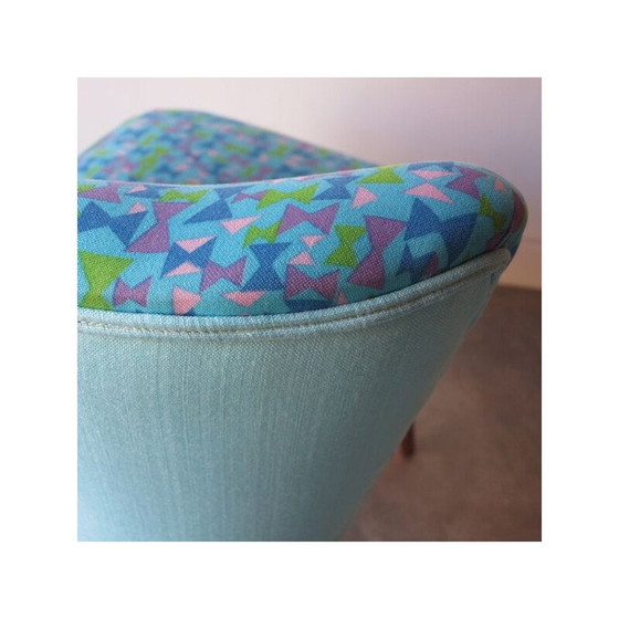 Image 1 of Chaise de cocktail vintage bleue 1950