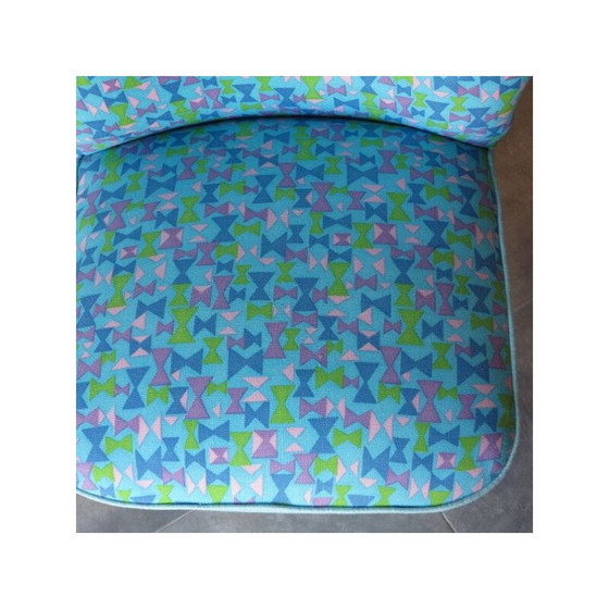 Image 1 of Chaise de cocktail vintage bleue 1950