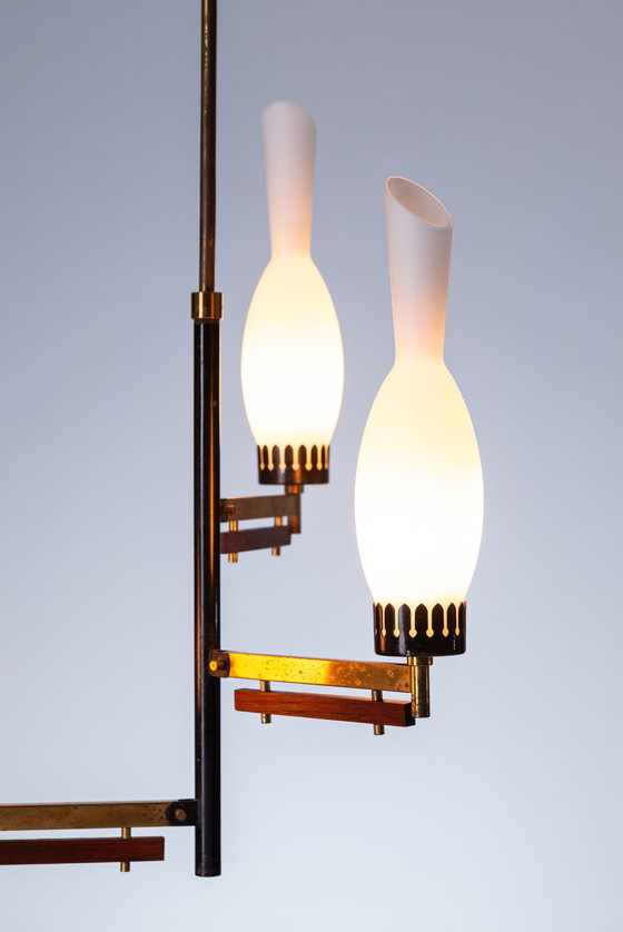 Image 1 of Grand lustre lumineux Mid Century