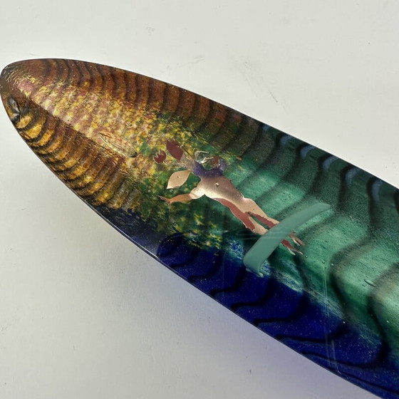 Image 1 of Bateau en verre vintage par Bertil Vallien pour Kosta Boda, Suède 1990