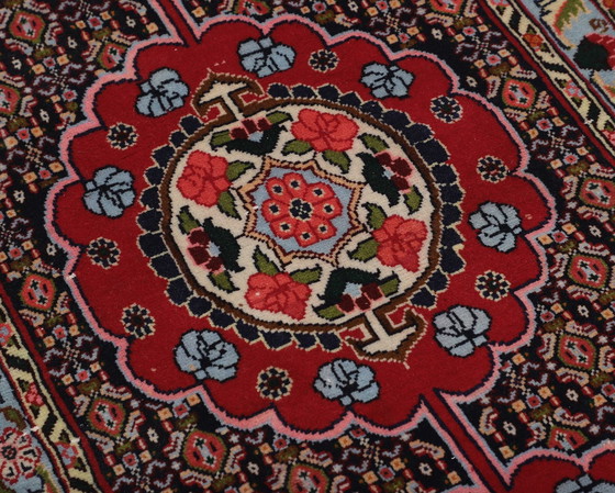 Image 1 of Tapis persan noué à la main original Senneh Kurdistan 336 X 72 cm Top condition