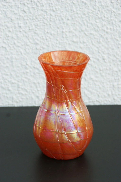 Vase Pallme-König, verre irisé, 1900