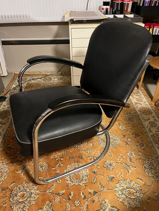 Fauteuil vintage à structure tubulaire par Paul Schuitema