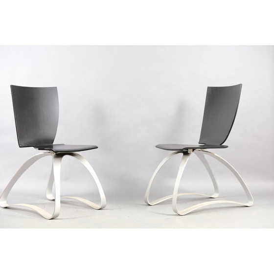 Image 1 of Paire de chaises asymétriques vintage par Wilde et Spieth