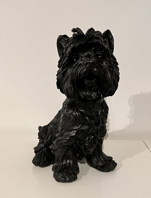  Statue Terrier noir