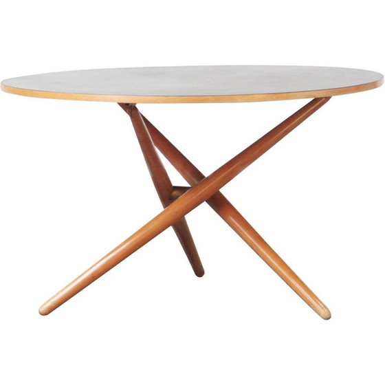 Image 1 of Table de salle à manger ronde vintage Mod. Table Ess-Tee par Jurg Bally pour Wohnhilfe, Suisse 1951s