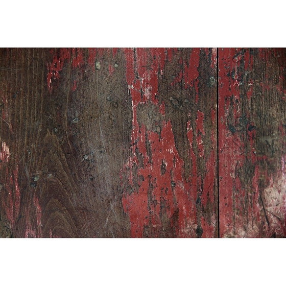 Image 1 of Tabouret pivotant vintage industriel en métal et bois, Pologne 1950s