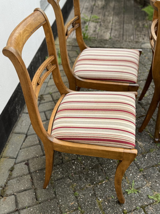 Image 1 of Ensemble de 4 chaises de salle à manger Art Nouveau en acajou