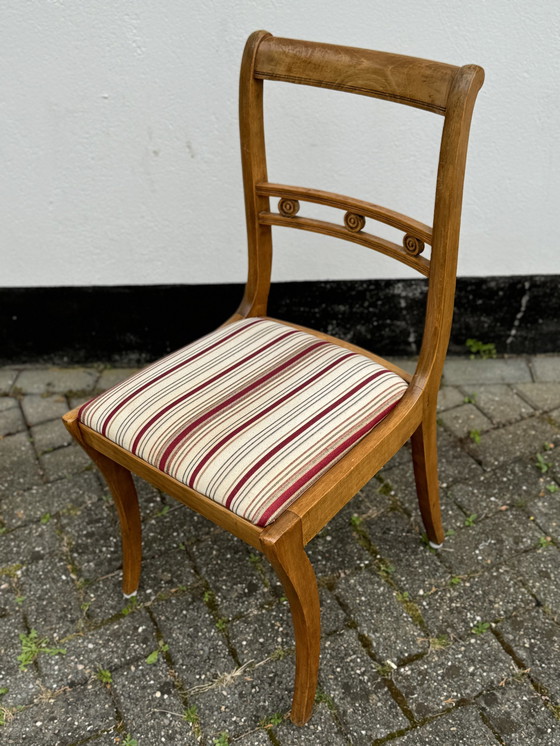 Image 1 of Ensemble de 4 chaises de salle à manger Art Nouveau en acajou