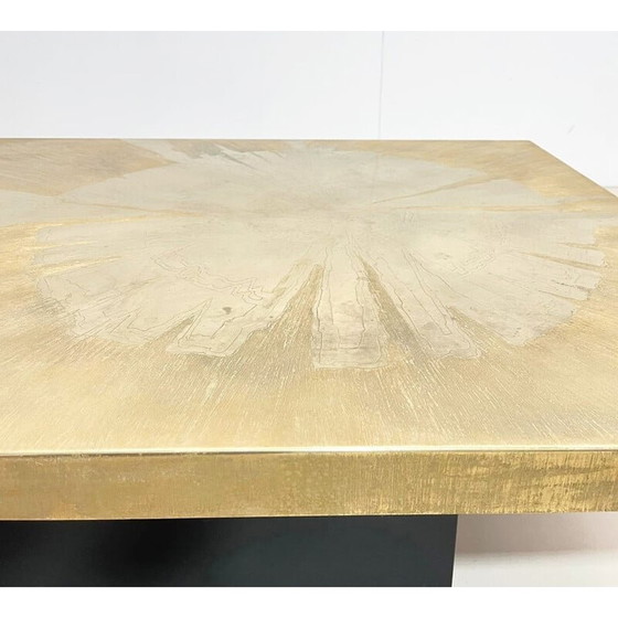 Image 1 of Table basse contemporaine en laiton par Rive Gauche