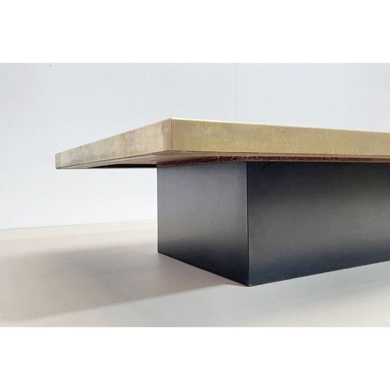 Image 1 of Table basse contemporaine en laiton par Rive Gauche