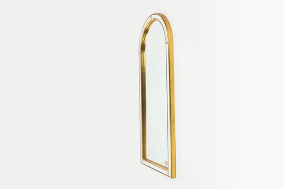 Image 1 of Grand miroir à facettes avec cadre doré par Deknudt, années 1960