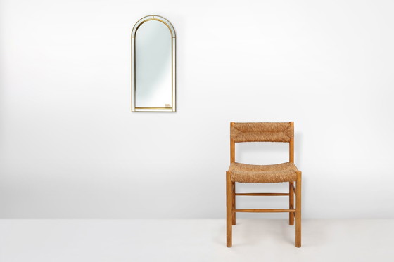 Image 1 of Grand miroir à facettes avec cadre doré par Deknudt, années 1960