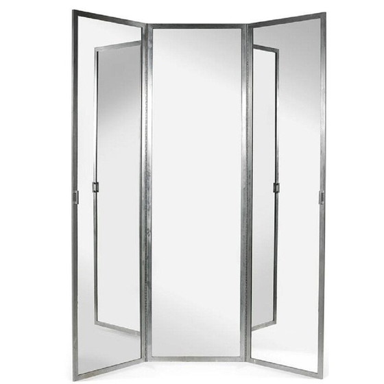 Image 1 of Miroir triptyque vintage d'Eugène Printz 1930-1931