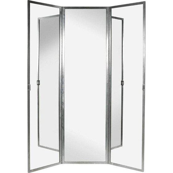 Image 1 of Miroir triptyque vintage d'Eugène Printz 1930-1931