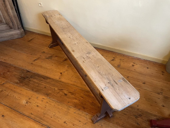 Image 1 of Banc d'église Long Bench Pew French 161 Cm.