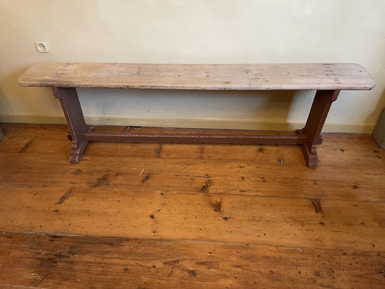 Image 1 of Banc d'église Long Bench Pew French 161 Cm.