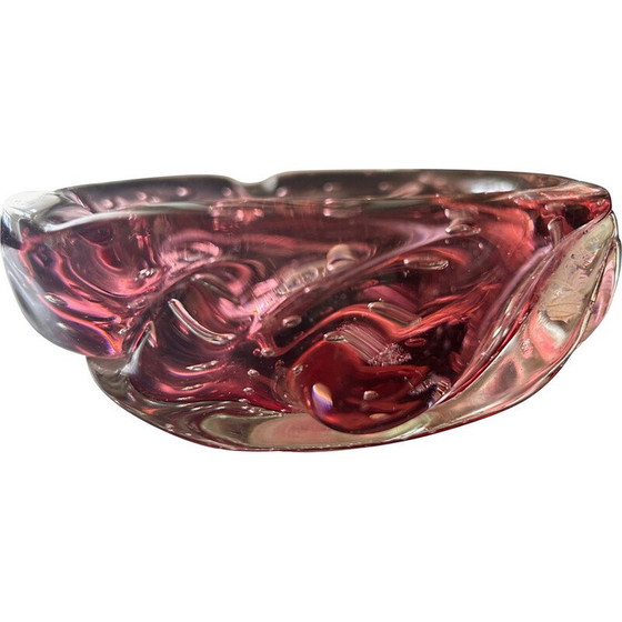 Image 1 of Vide-poche vintage en verre de Murano rose, Italie 1960