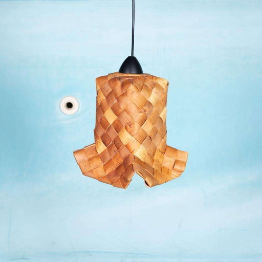 Suspension scandinave Japandi tressée, suspension vintage