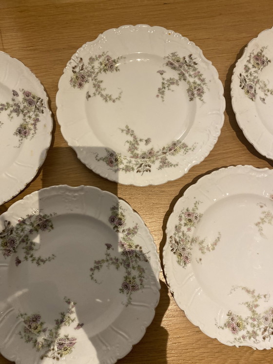 Image 1 of Alt Wien 5 Assiettes en porcelaine Art Nouveau Vers 1901