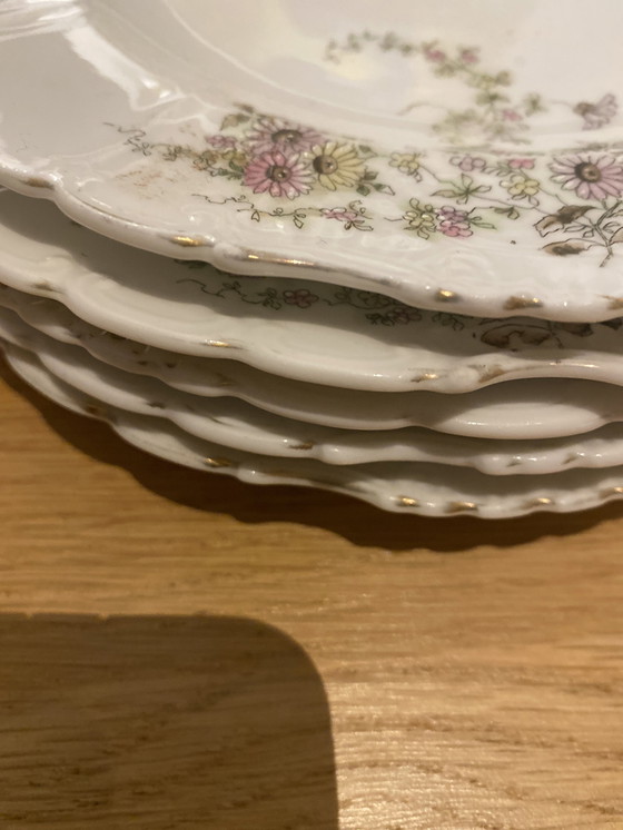 Image 1 of Alt Wien 5 Assiettes en porcelaine Art Nouveau Vers 1901