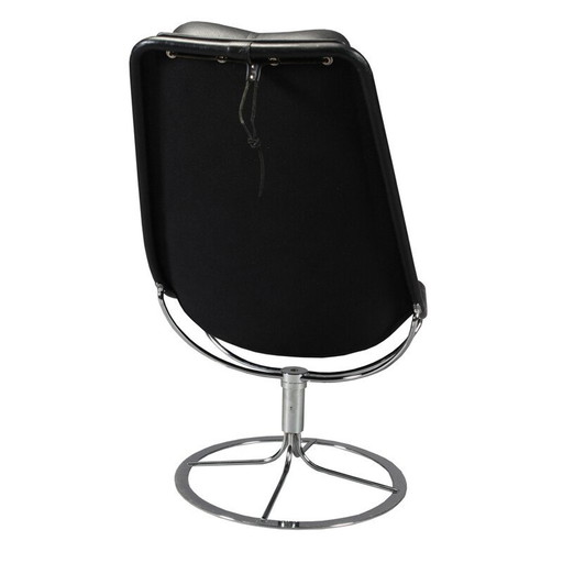 Fauteuil "Jetson 66" en cuir noir, Bruno MATHSSON - 1960s