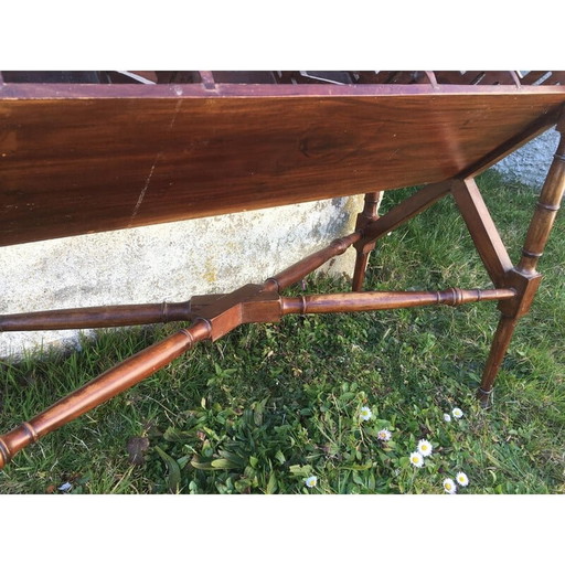 Porte-revues d'hôtel vintage en acajou