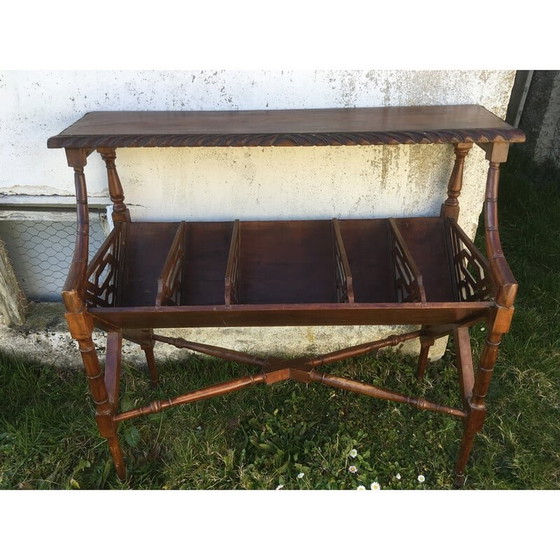 Image 1 of Porte-revues d'hôtel vintage en acajou