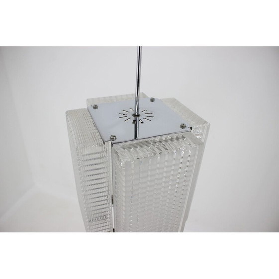 Image 1 of Paire de suspensions chromées et en verre, Tchécoslovaquie 1960