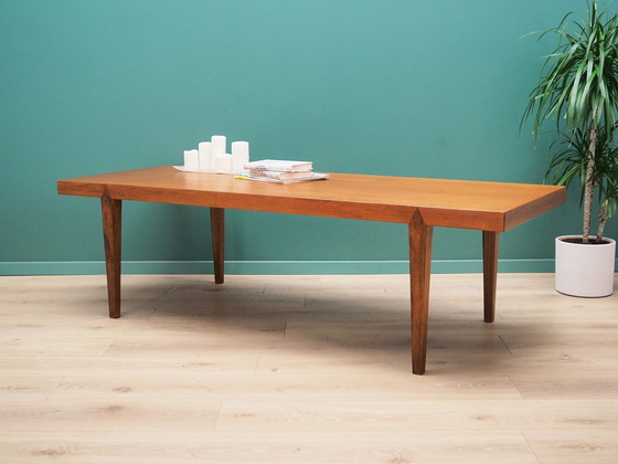 Image 1 of Table basse en teck, design danois, années 1970, fabricant : Severin Hansen