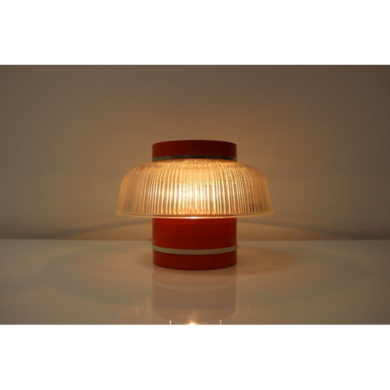 Image 1 of Lampe de table vintage en métal et verre par Napako, Tchécoslovaquie années 1960