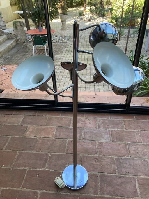 Lampadaire Sur Pied 6 Bras Flexibles Space Age 70