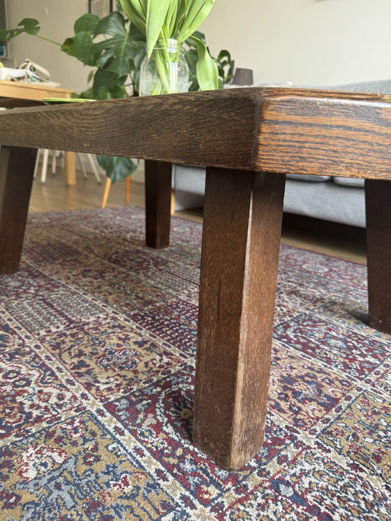 Image 1 of Table basse octogonale en bois à plateau carrelé de style Mid Century