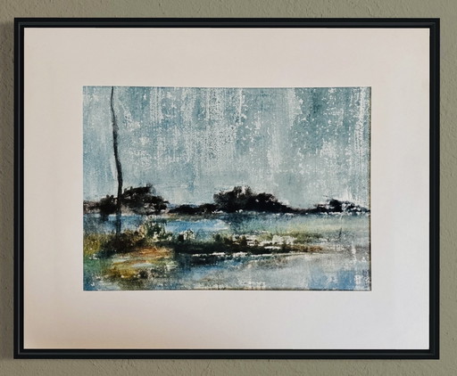 Eugene Eechaut 1928-2019 Ravissante Aquarelle / Galerie Pfeiffer 1973