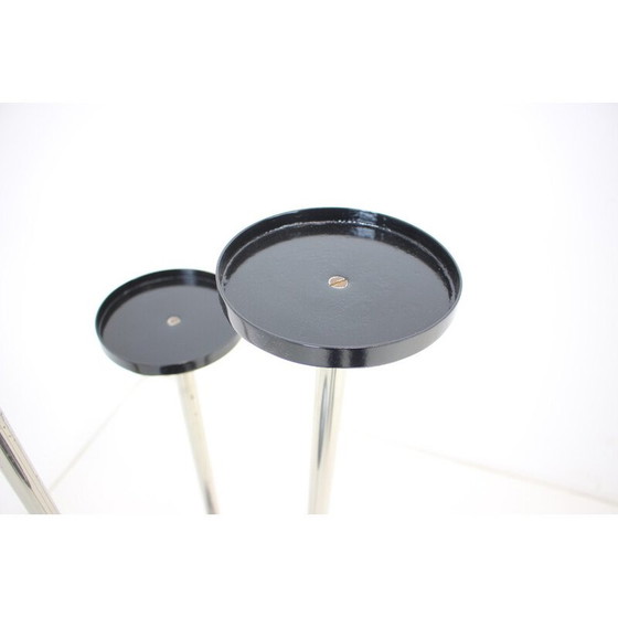 Image 1 of Etagère à fleurs chromée vintage par J.Halabala, Tchécoslovaquie années 1930