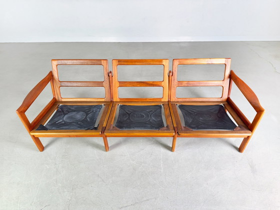 Image 1 of Mid Century Canapé 3 places Niels Eilersen Illum Wikkelsø Couch Teak