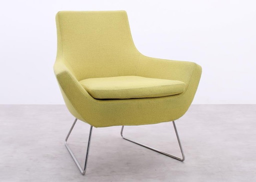 Swedese Happy Easy Fauteuil à dossier bas jaune