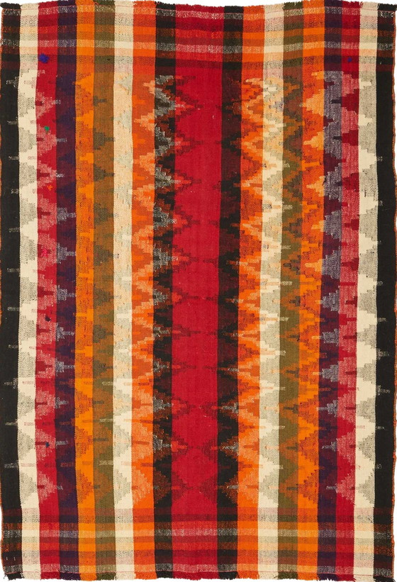 Image 1 of Kilim Fars Kashgaï -Tissé à la main- Pièce de collection- 202 X 145 cm No. 3322