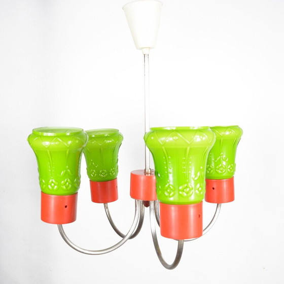 Image 1 of Lampe suspendue postmoderne vintage par Zzm Domgos Zabrze, Pologne 1970