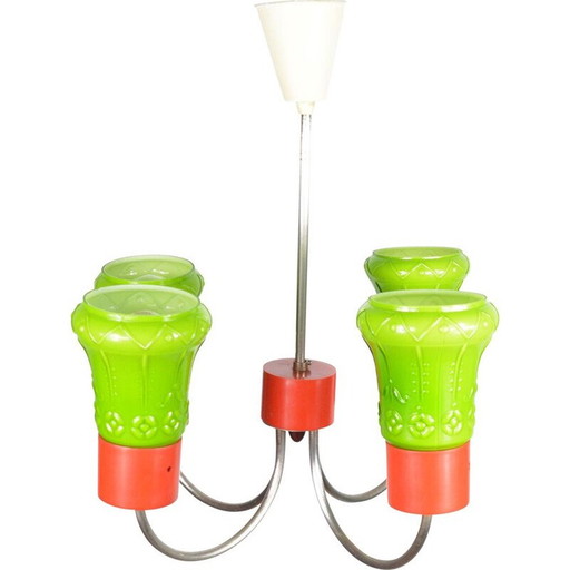 Lampe suspendue postmoderne vintage par Zzm Domgos Zabrze, Pologne 1970