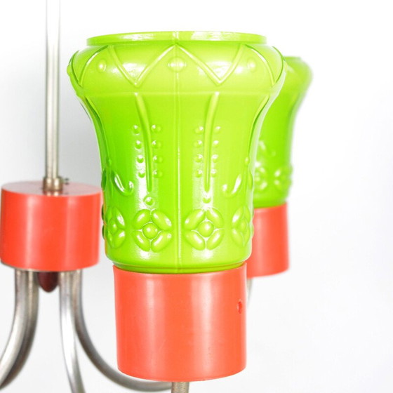 Image 1 of Lampe suspendue postmoderne vintage par Zzm Domgos Zabrze, Pologne 1970