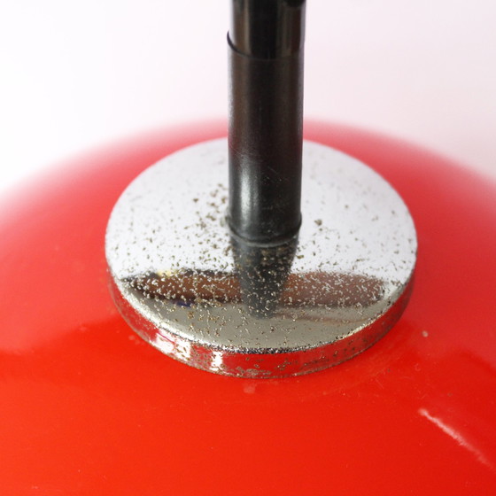 Image 1 of Lampe pendante vintage 70S en verre rouge