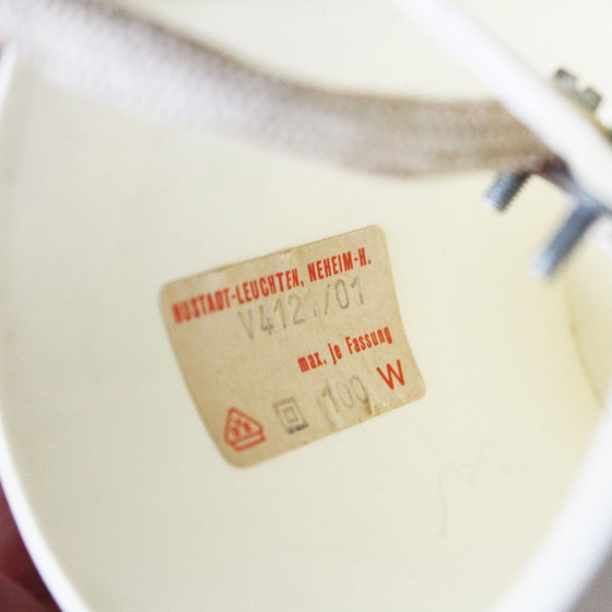 Image 1 of Lampe pendante vintage 70S en verre rouge