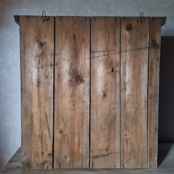 Image 1 of Vitrine D'Atelier Patiné Grise Années 1920 /1930