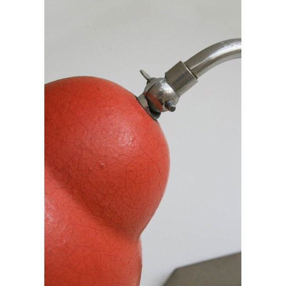 Image 1 of Lampe de table vintage cramoisie d'Inkop, années 1960