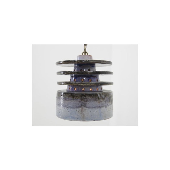 Image 1 of Lampe suspendue vintage en céramique par Jette Helleroe pour Axella, Danemark