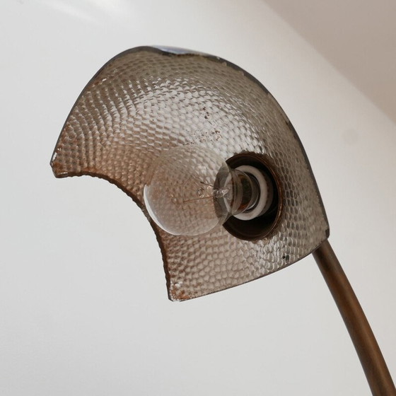 Image 1 of Lampadaire vintage incurvé avec abat-jour en mercure, Pays-Bas 1960